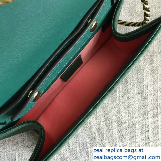 Gucci Velvet Shoulder Bag Green With Square G 544242 2018