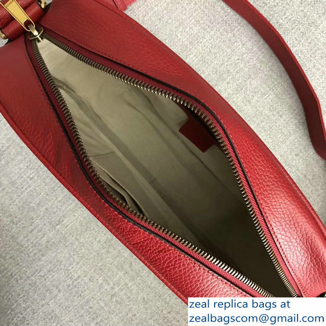Gucci Vintage Logo Print Shoulder Bag 523589 Red 2018