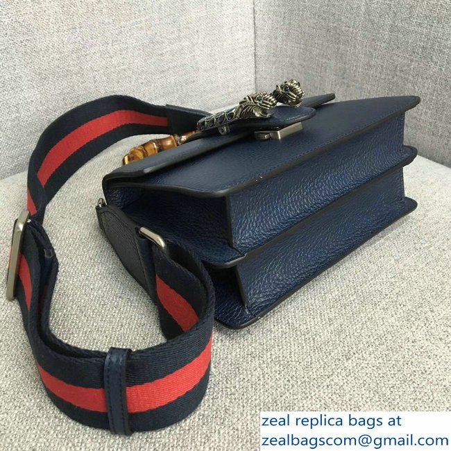 Gucci Web Shoulder Strap Dionysus Mini Top Handle Bag 523367 Blue 2018 - Click Image to Close