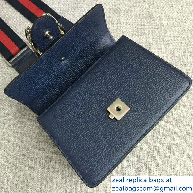 Gucci Web Shoulder Strap Dionysus Mini Top Handle Bag 523367 Blue 2018