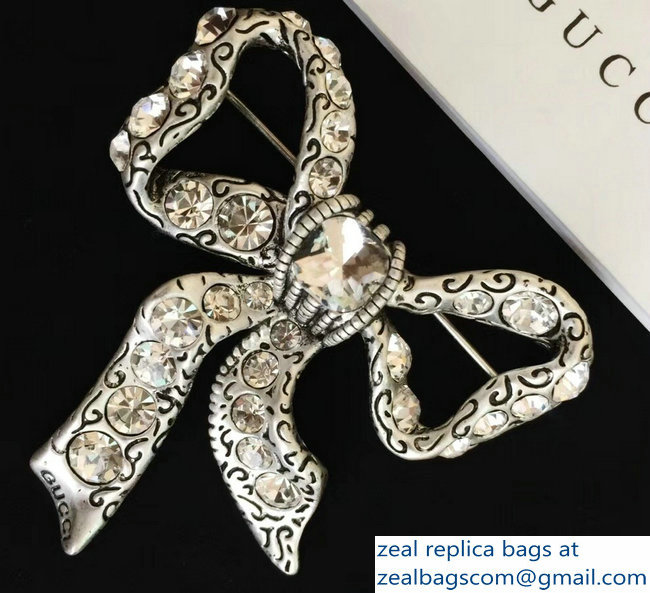 Gucci Bow Brooch In Metal 538051 2018