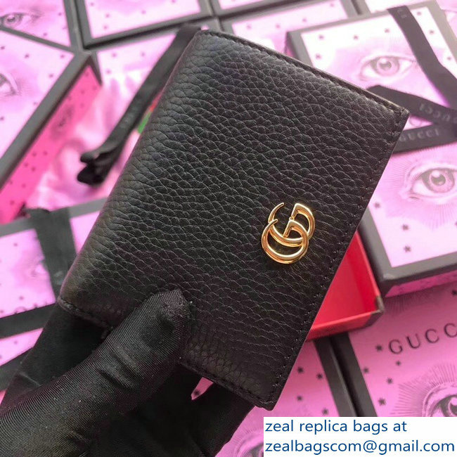 Gucci GG Leather Card Case 456126 Black 2018 - Click Image to Close