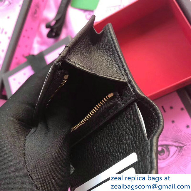 Gucci GG Leather Card Case 456126 Black 2018 - Click Image to Close