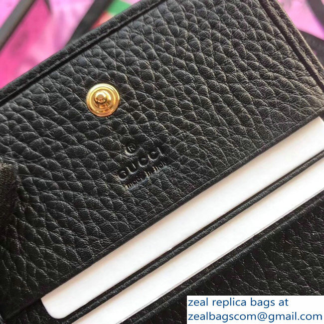 Gucci GG Leather Card Case 456126 Black 2018 - Click Image to Close