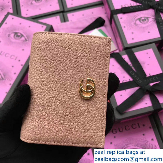 Gucci GG Leather Card Case 456126 Nude Pink 2018 - Click Image to Close