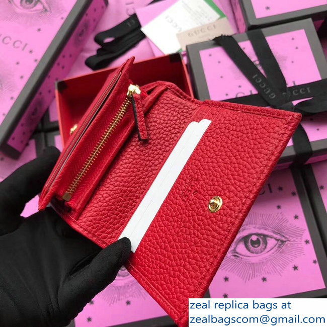 Gucci GG Leather Card Case 456126 Red 2018 - Click Image to Close