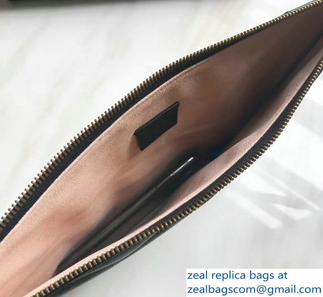 Gucci GG Marmont Leather Pouch Clutch Bag 476440 Black 2018