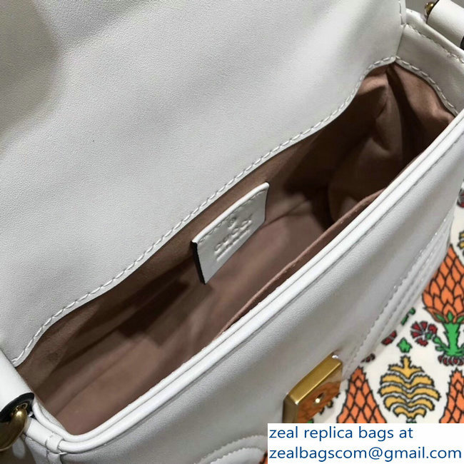 Gucci GG Marmont Matelasse Chevron Mini Top Handle Bag 547260 White 2018