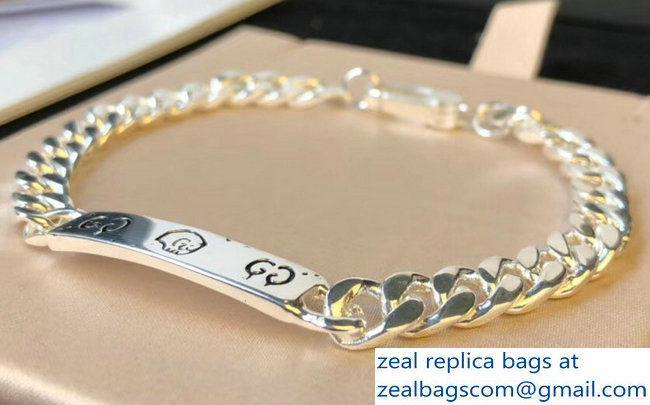 Gucci GucciGhost Chain Bracelet In Silver 455321 2018