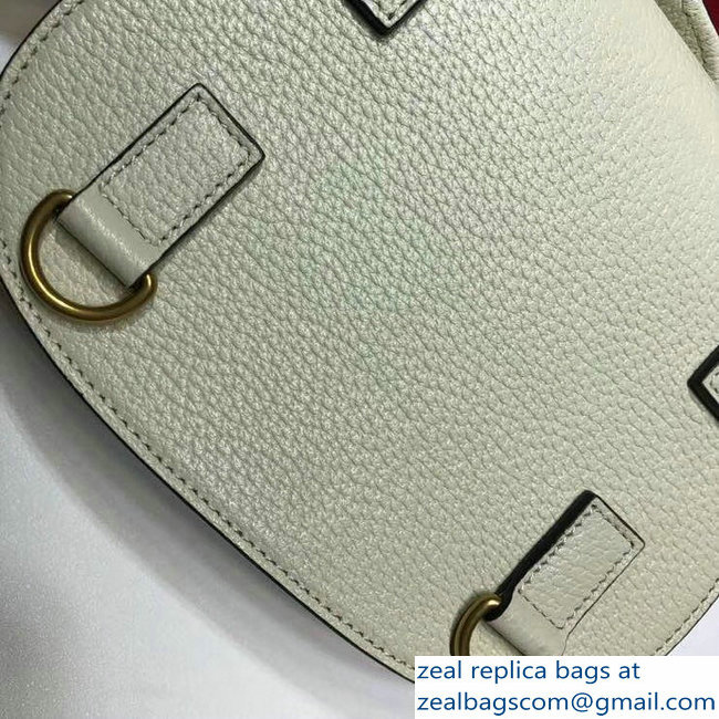 Gucci Leather Small Shoulder Saddle Bag 495663 White 2018