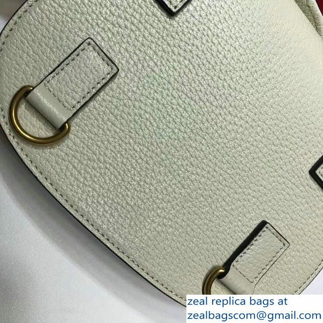 Gucci Leather Small Shoulder Saddle Bag 495663 White 2018 - Click Image to Close