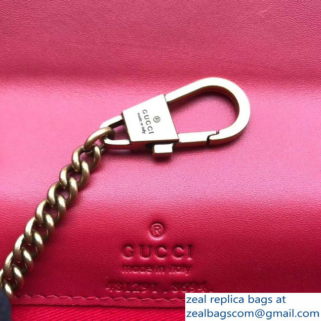 Gucci Signature Leather Mini Bag With Cherries 481291 Red 2018 - Click Image to Close