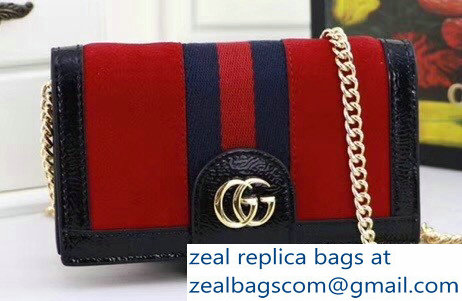 Gucci Suede Ophidia Chain IPhone 7/8 Case 523163 Red 2018