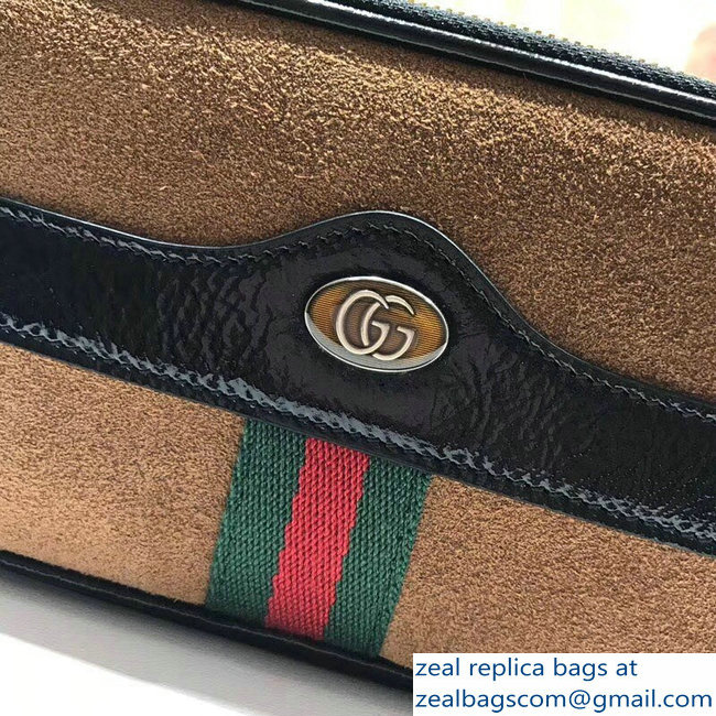 Gucci Web Suede Ophidia Belted IPhone Case Bag 519308 Brown 2018 - Click Image to Close