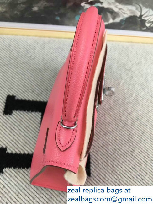 Hermes Chevre Mysore Leather Kelly 20 Mini Bag Peach