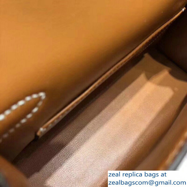 Hermes Kelly 20 Mini II Bag Original Epsom Leather Brown