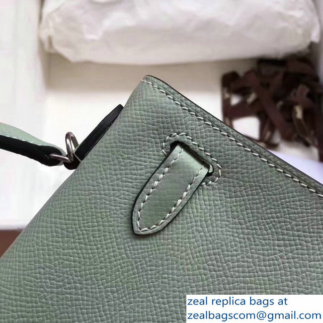 Hermes Kelly 20 Mini II Bag Original Epsom Leather Pale Green