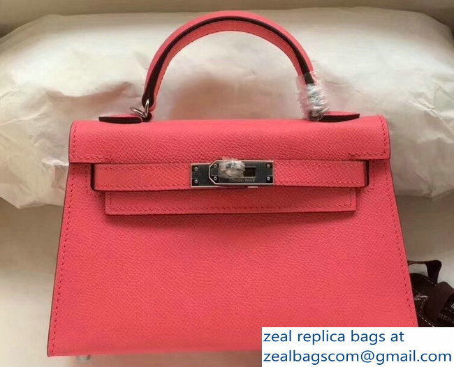 Hermes Kelly 20 Mini II Bag Original Epsom Leather Rouge