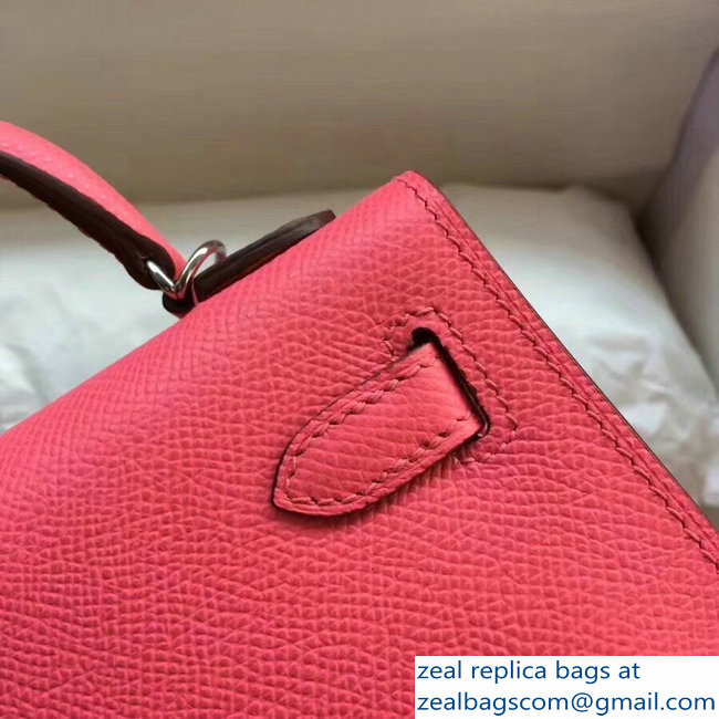 Hermes Kelly 20 Mini II Bag Original Epsom Leather Rouge - Click Image to Close