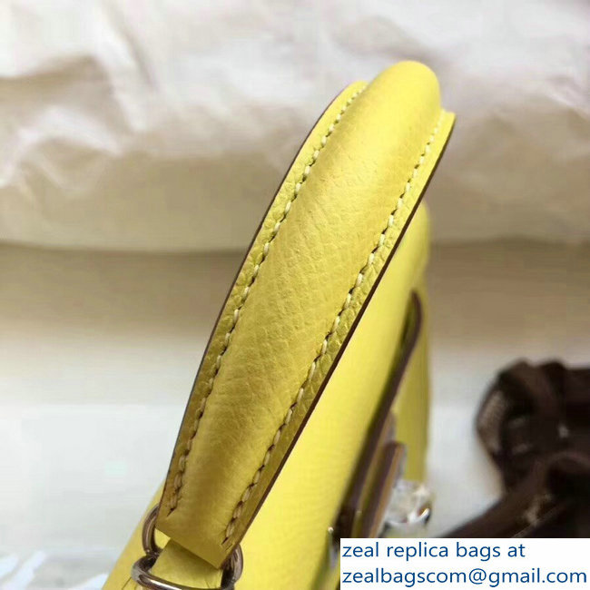 Hermes Kelly 20 Mini II Bag Original Epsom Leather Yellow