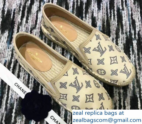 Louis Vuitton Bidart Espadrilles Printed Canvas Monogram Beige 2018 - Click Image to Close