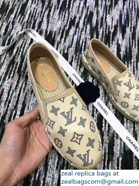 Louis Vuitton Bidart Espadrilles Printed Canvas Monogram Beige 2018 - Click Image to Close