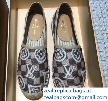 Louis Vuitton Espadrilles Printed Damier Azur Canvas 2018 - Click Image to Close