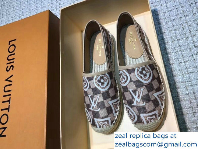 Louis Vuitton Espadrilles Printed Damier Azur Canvas 2018 - Click Image to Close