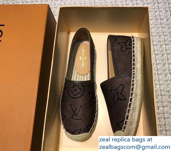 Louis Vuitton Espadrilles Printed Damier Ebene Canvas 2018