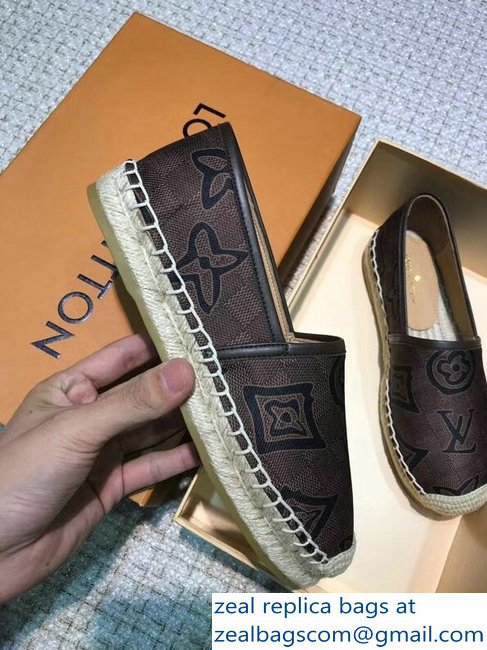 Louis Vuitton Espadrilles Printed Damier Ebene Canvas 2018