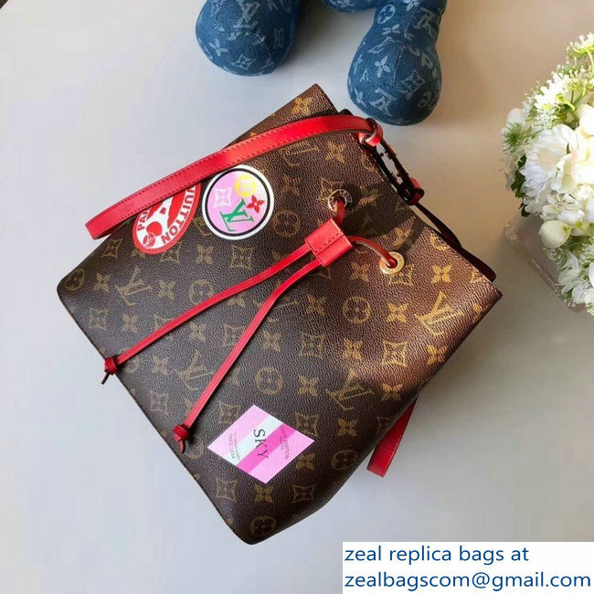 Louis Vuitton Monogram Canvas Neonoe My LV World Tour Bag Cerise 2018