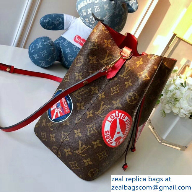 Louis Vuitton Monogram Canvas Neonoe My LV World Tour Bag Cerise 2018 - Click Image to Close