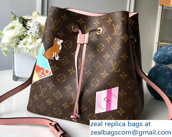 Louis Vuitton Monogram Canvas Neonoe My LV World Tour Bag Rose Poudre 2018 - Click Image to Close