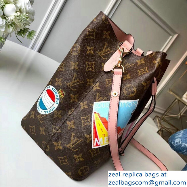 Louis Vuitton Monogram Canvas Neonoe My LV World Tour Bag Rose Poudre 2018