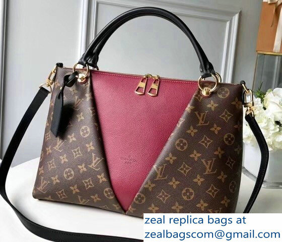 Louis Vuitton Monogram Canvas V Tote MM Bag M43949 Bordeaux 2018