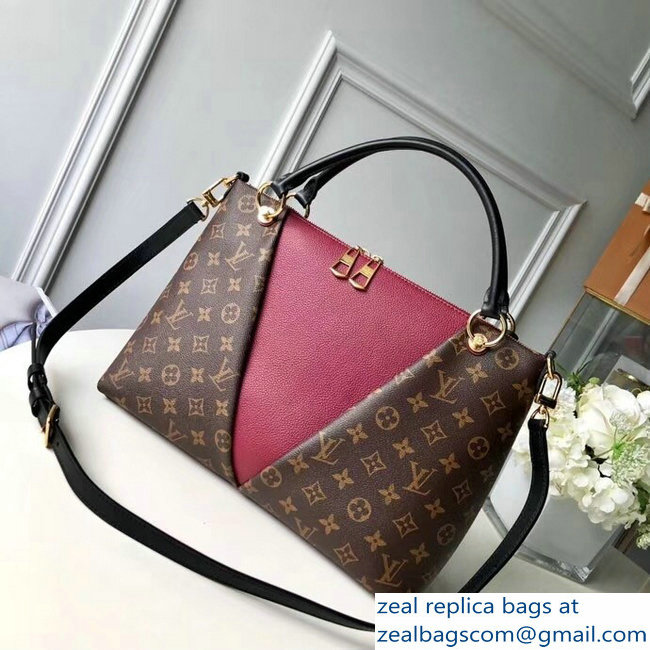 Louis Vuitton Monogram Canvas V Tote MM Bag M43949 Bordeaux 2018 - Click Image to Close