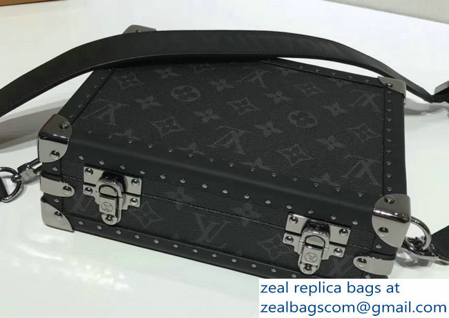 Louis Vuitton Monogram Eclipse Canvas Trunk Box Petite Malle Shoulder Bag 2018 - Click Image to Close