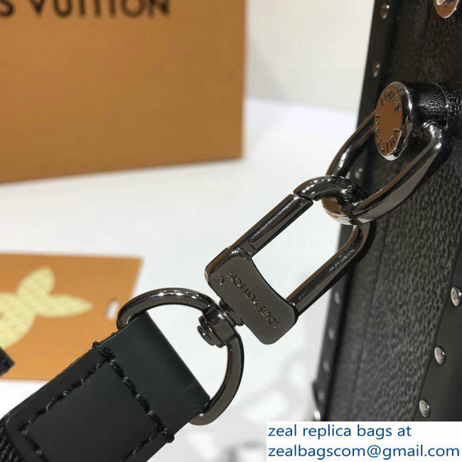 Louis Vuitton Monogram Eclipse Canvas Trunk Box Petite Malle Shoulder Bag 2018