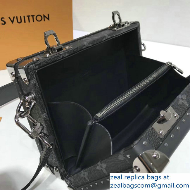 Louis Vuitton Monogram Eclipse Canvas Trunk Box Petite Malle Shoulder Bag 2018 - Click Image to Close