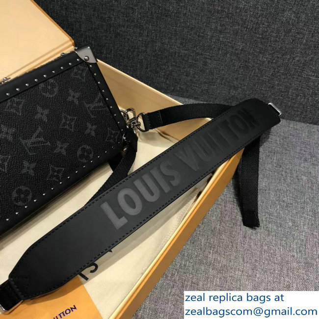 Louis Vuitton Monogram Eclipse Canvas Trunk Box Petite Malle Shoulder Small Bag 2018