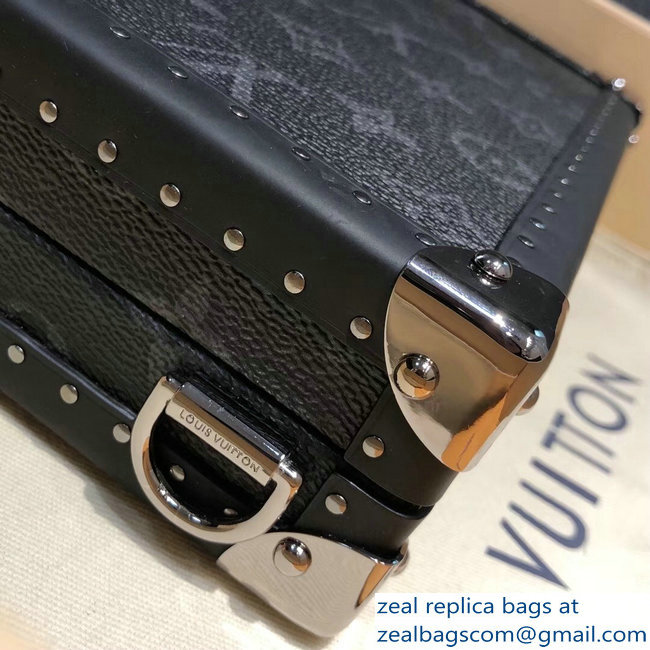 Louis Vuitton Monogram Eclipse Canvas Trunk Box Petite Malle Shoulder Small Bag 2018