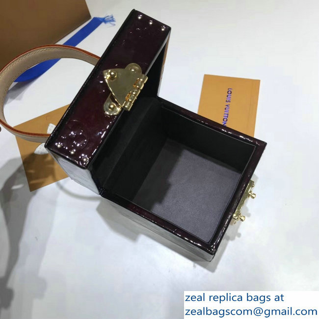 Louis Vuitton Monogram Vernis Bleecker Box Bag M52464 Burgundy 2018