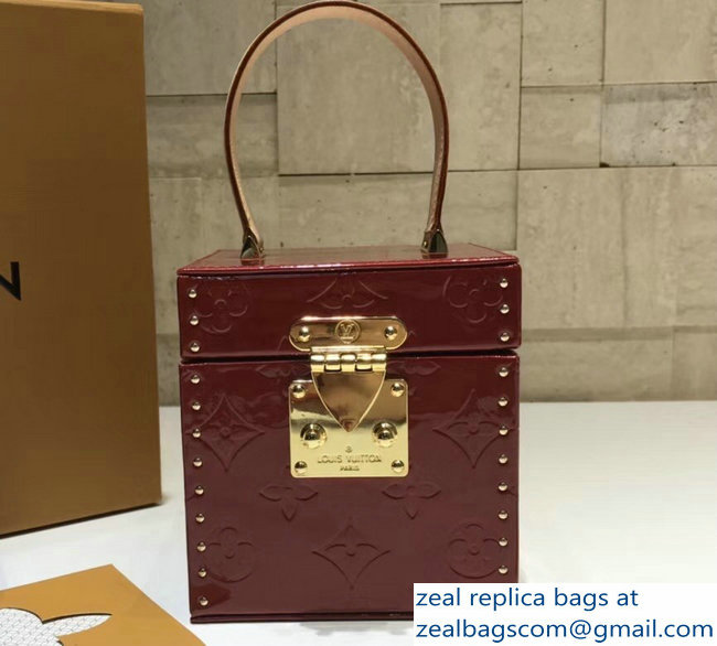 Louis Vuitton Monogram Vernis Bleecker Box Bag M52464 Red 2018 - Click Image to Close