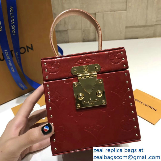 Louis Vuitton Monogram Vernis Bleecker Box Bag M52464 Red 2018 - Click Image to Close