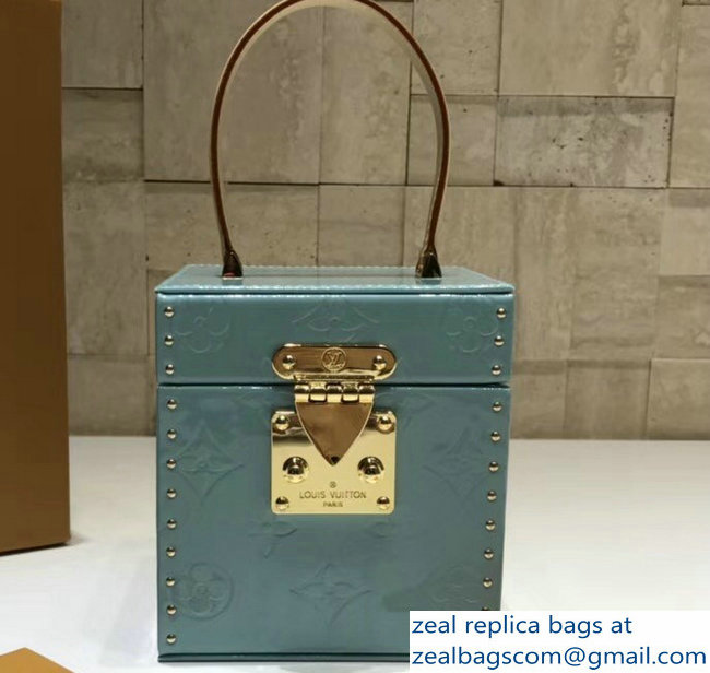 Louis Vuitton Monogram Vernis Bleecker Box Bag M52464 Sky Blue 2018 - Click Image to Close