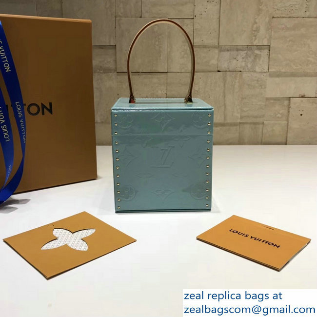 Louis Vuitton Monogram Vernis Bleecker Box Bag M52464 Sky Blue 2018