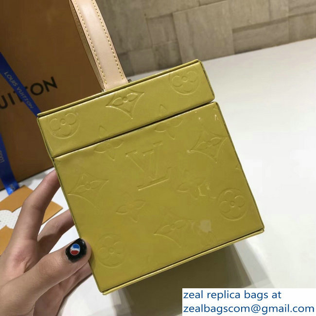 Louis Vuitton Monogram Vernis Bleecker Box Bag M52464 Yellow 2018