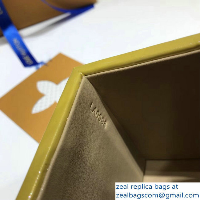 Louis Vuitton Monogram Vernis Bleecker Box Bag M52464 Yellow 2018
