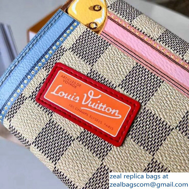 Louis Vuitton Damier Azur Canvas Sarah Wallet N60119 Trunk 2018