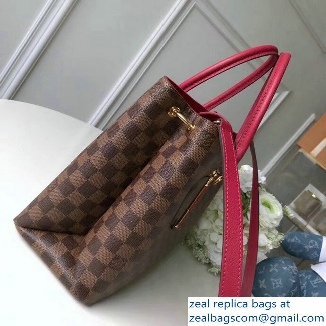 Louis Vuitton Damier Ebene Canvas LV Riverside Tote Bag N40052 Lie de Vin 2018 - Click Image to Close